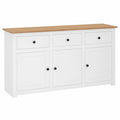 Sideboard – 135 × 40 × 80 cm, mit Schubladen, mit mehreren Türen, aus Massivholz und Kiefernholz