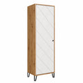 Garderobenschrank – 63 × 194 × 40 cm, moderner Stil, ausziehbar, aus Eichenholz