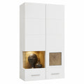 Vitrine – 80 × 136 × 37 cm, moderner Stil, mit LED-Beleuchtung