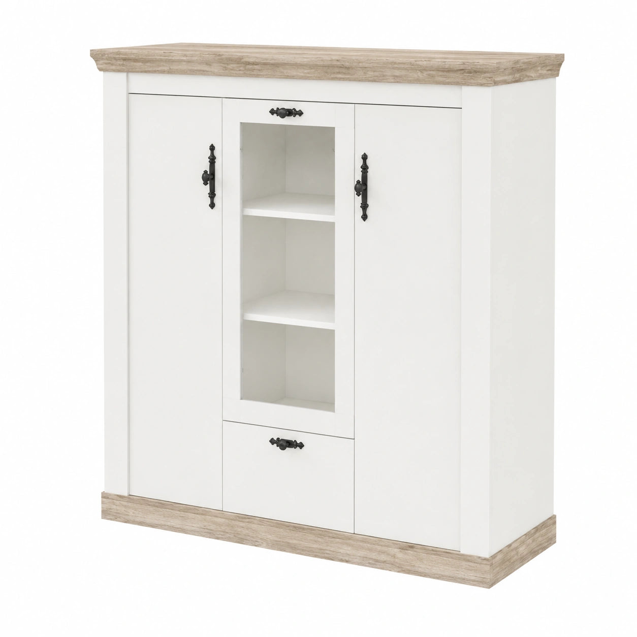 Highboard – Landhausstil, mit LED-Beleuchtung, für Esszimmer