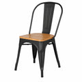 Wohnmöbel – 4er-Set, Industriestil, aus Metall und Holz, Schwarz