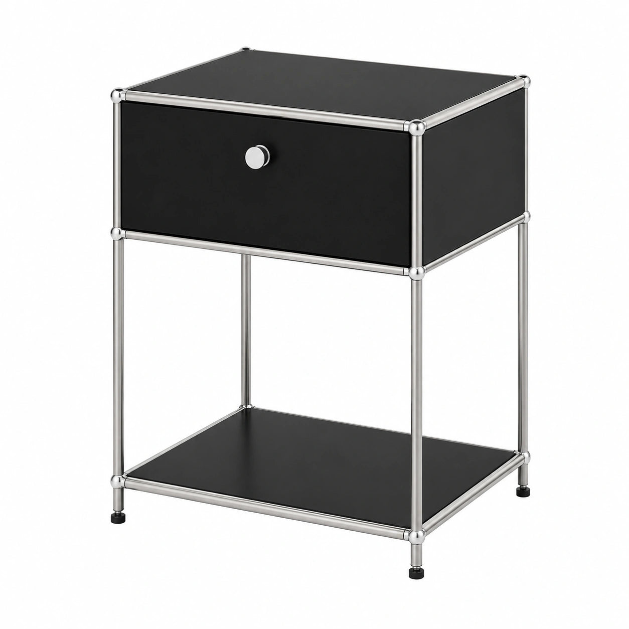 Regal – moderner Stil, modular, aus Metall, Schwarz, für Wohnzimmer, Büro und Flur