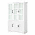 Vitrinenschrank – 180 cm, mit LED-Beleuchtung, mit mehreren Türen
