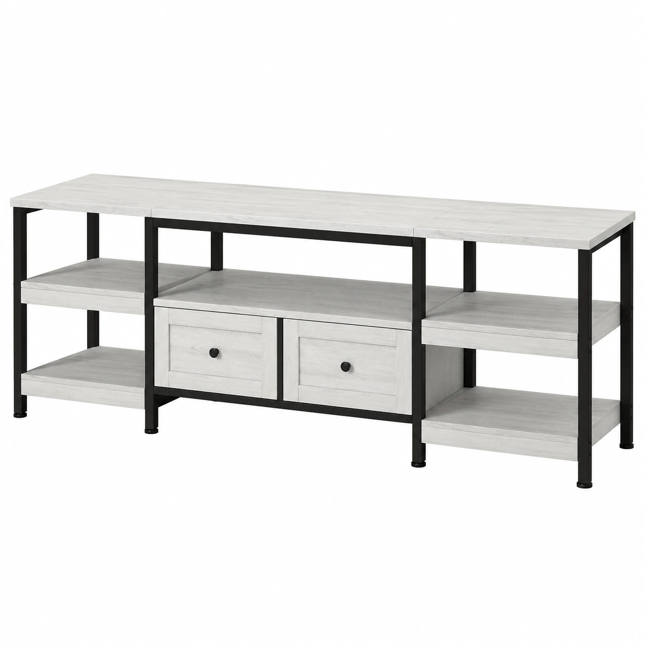 TV-Schrank – 180 × 40 × 65 cm, Industriestil, mit Schubladen, für Wohnzimmer