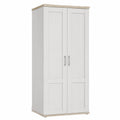 Garderobenschrank – 76 × 201 × 39 cm, Landhausstil, mit Stauraum, aus Eichenholz