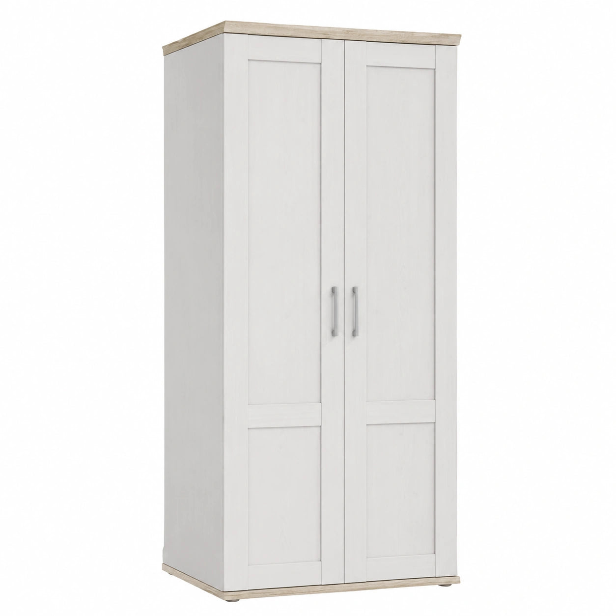 Garderobenschrank – 76 × 201 × 39 cm, Landhausstil, mit Stauraum, aus Eichenholz
